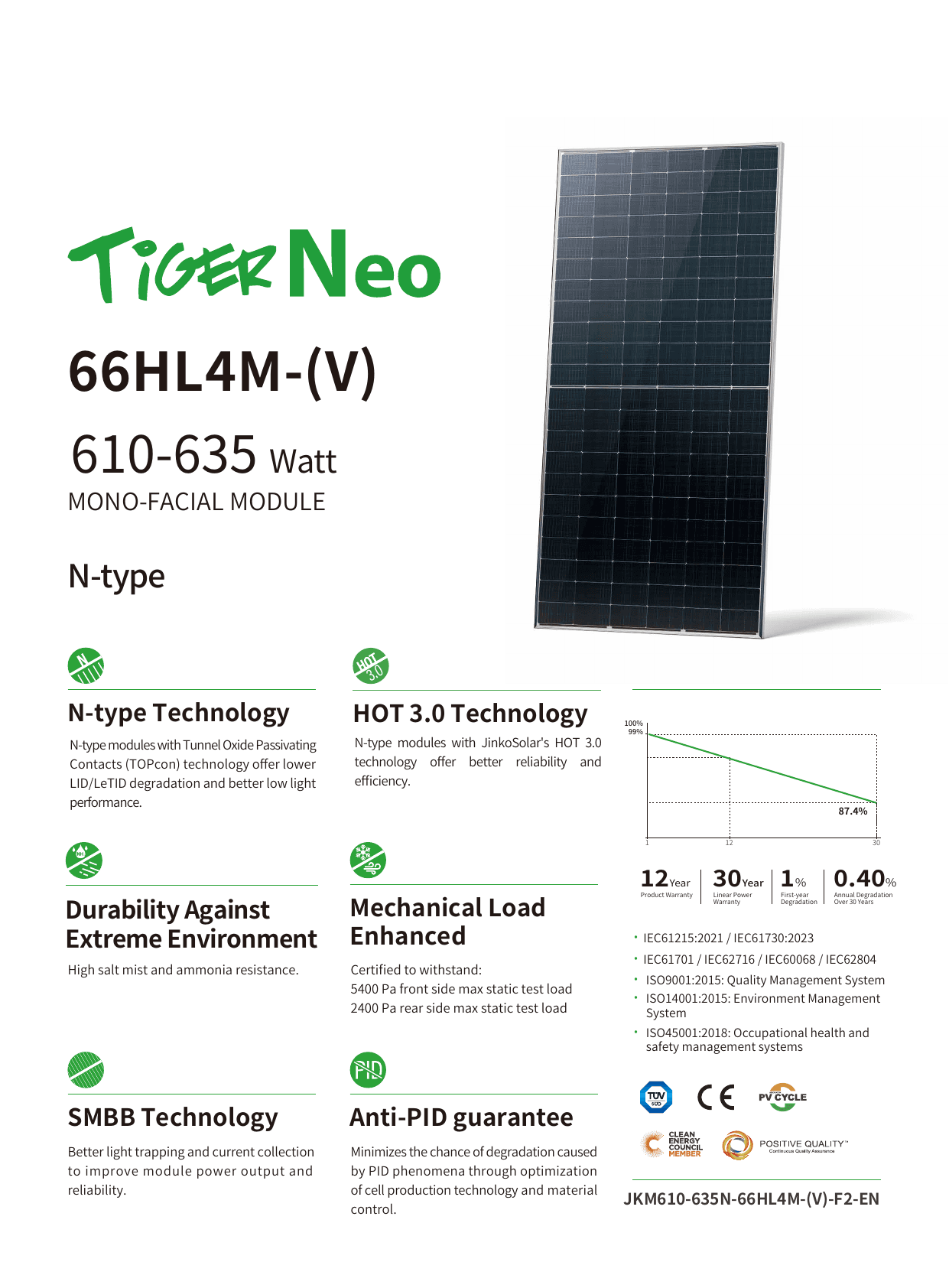 Tiger Neo 66HL4M-(V) datasheet page 1