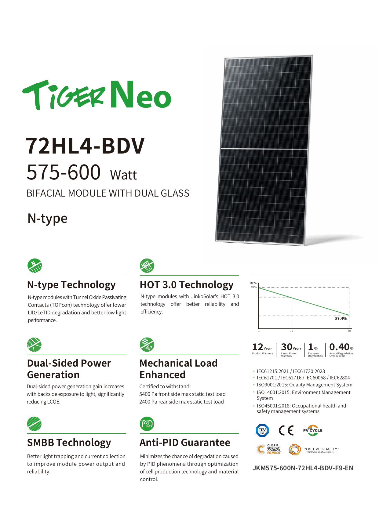 Tiger Neo 72HL4-BDV datasheet page 1