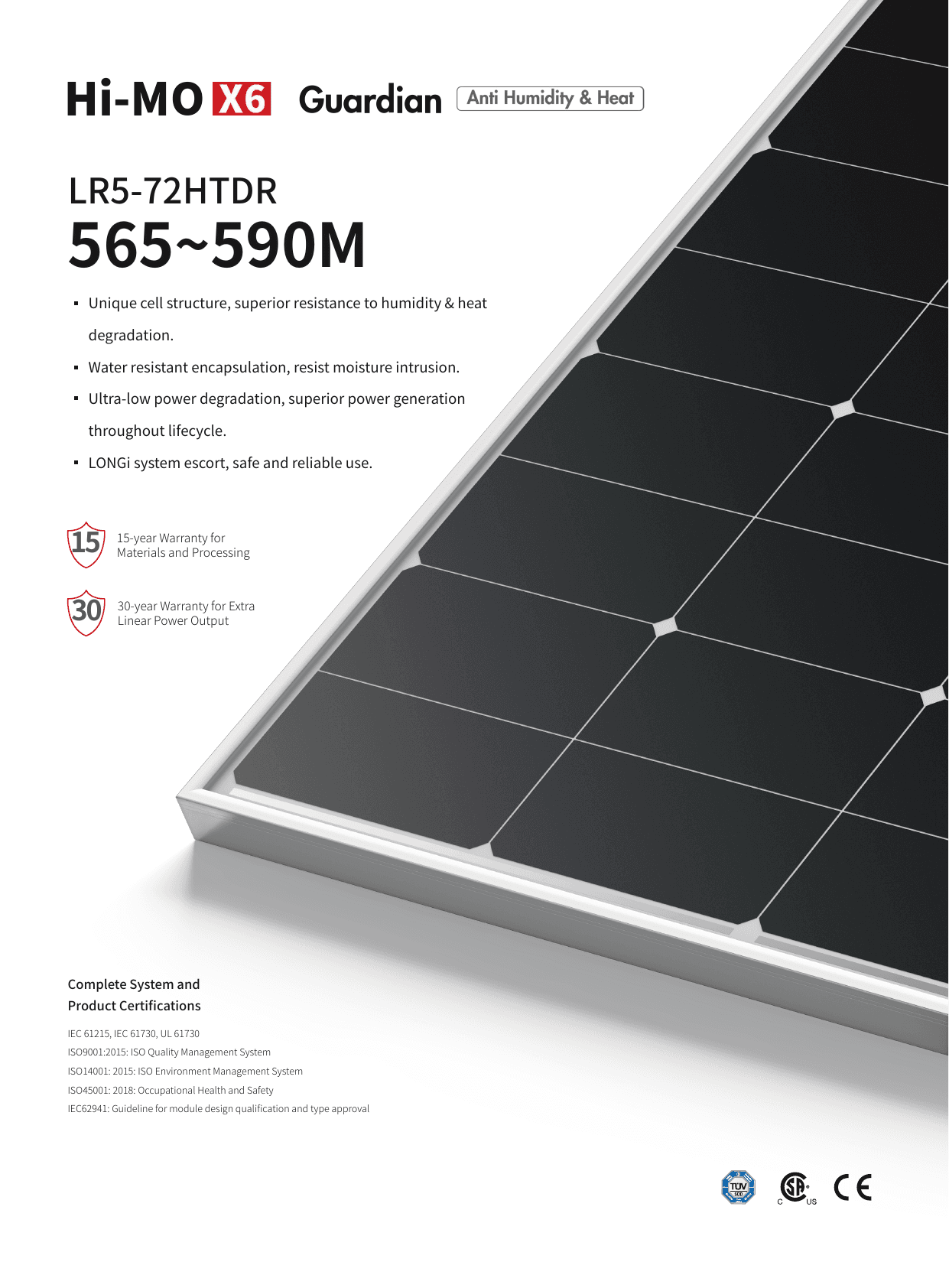 Hi-MO X6 Guardian LR5-72HTDR datasheet page 1
