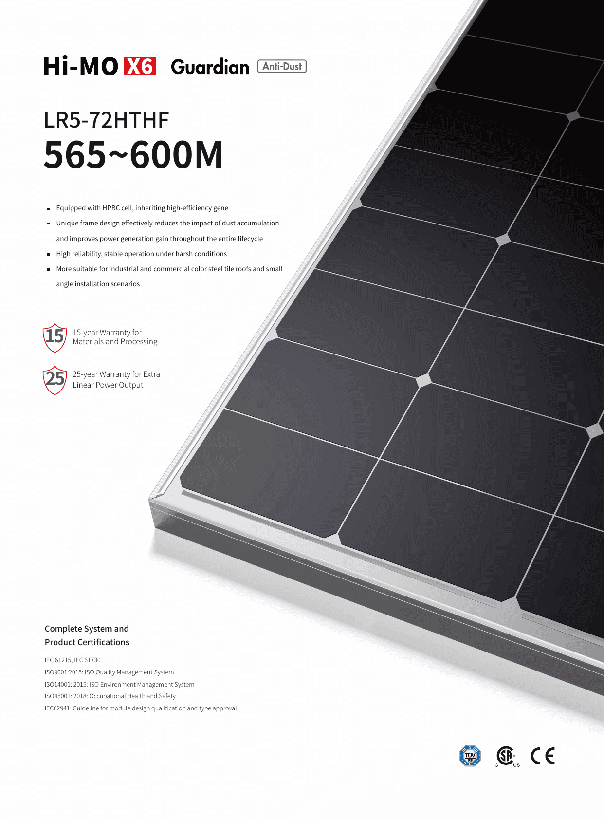 Hi-MO X6 Guardian LR5-72HTHF datasheet page 1