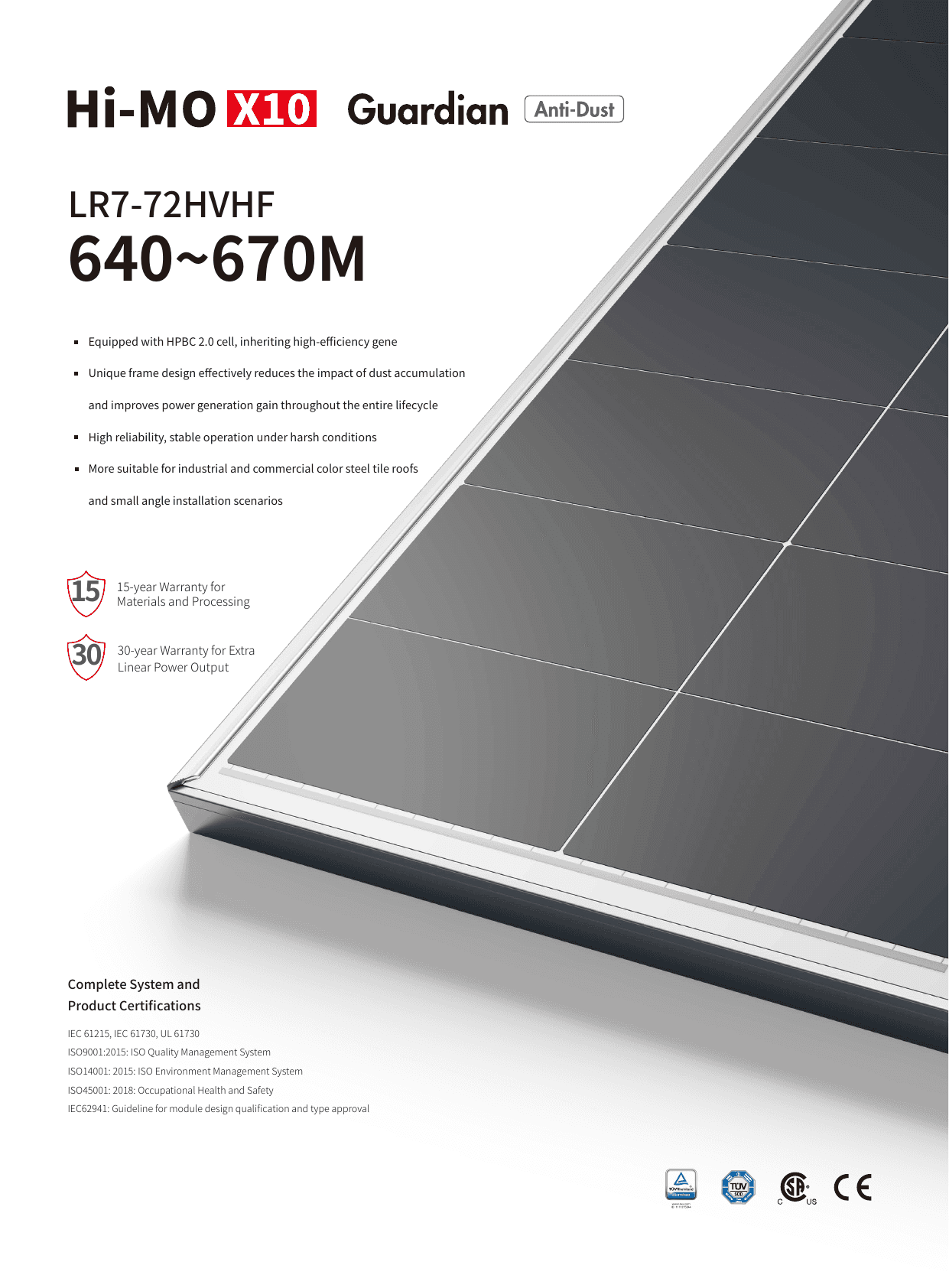 Hi-MO X10 Guardian LR7-72HVHF datasheet page 1