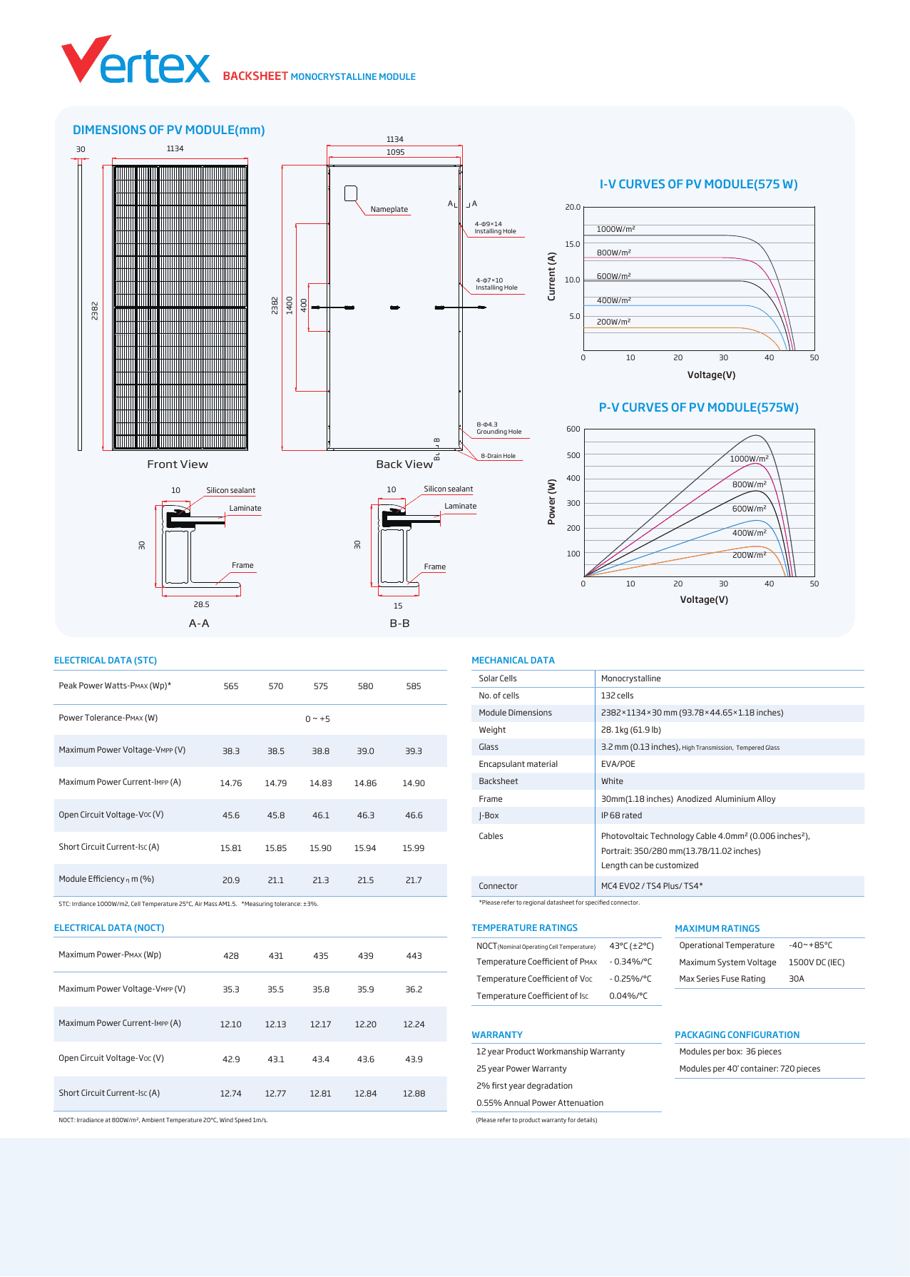 Vertex D TSM-DE19R datasheet page 2