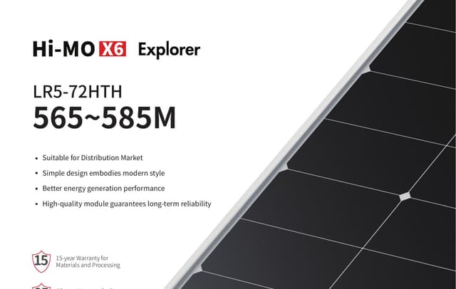 Hi-MO X6 Explorer LR5-72HTH 565-585W